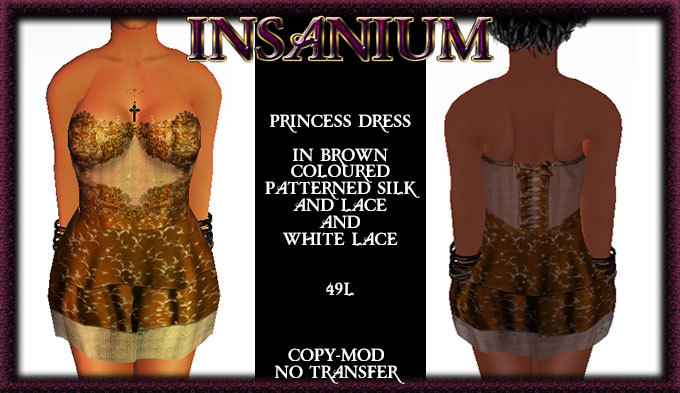 Princess dress, brown 