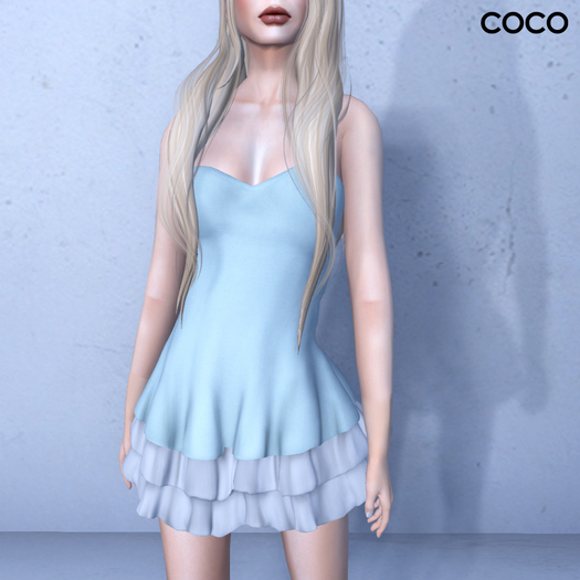 *COCO*_StraplessDress_BabyBlue