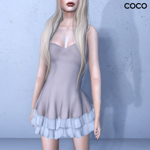 *COCO*_StraplessDress_RoseGrey