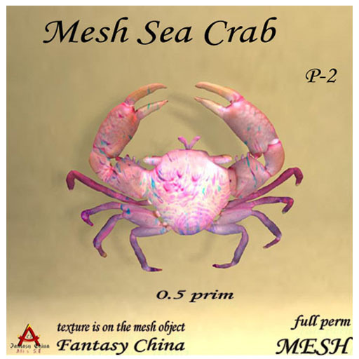 Mesh Sea Crab P-2 full perm 0.5 prim