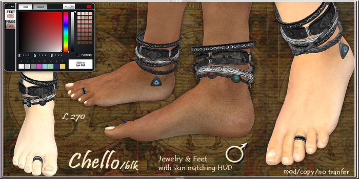 Jewerly & Feet Chello /black