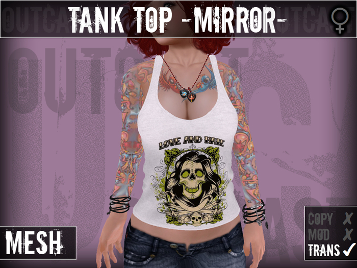 **OC** MESH TankTop Mirror -White-