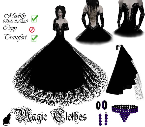 magic clothes black wedding