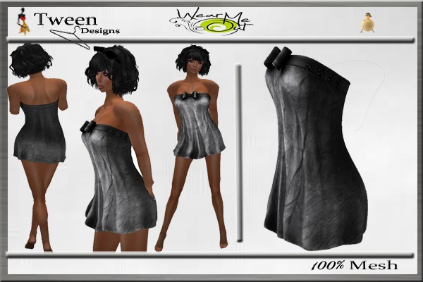 Tween Designs !!!.......Mini Bow Dress Black