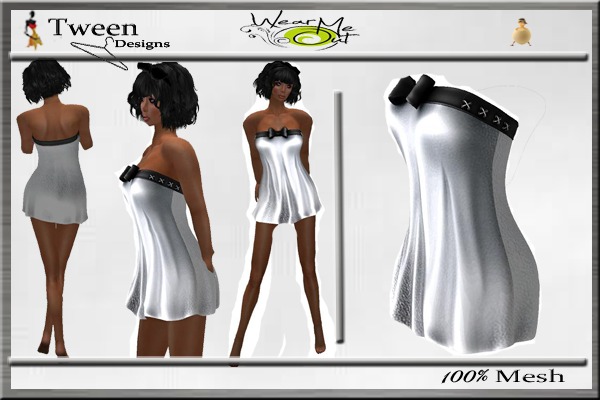 Mini Bow Dress White