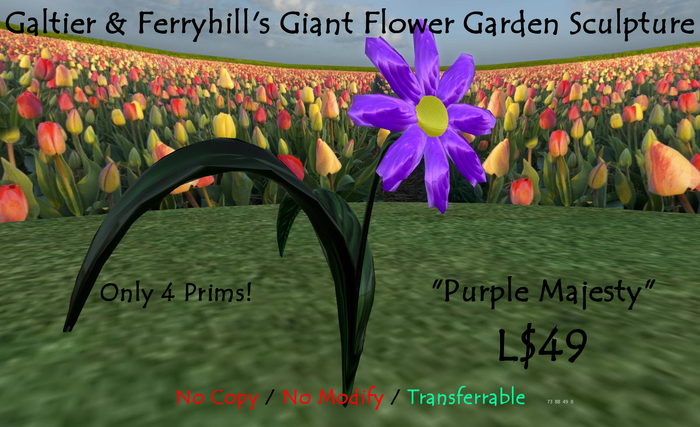 Flower Sculpture - Purple Majesty