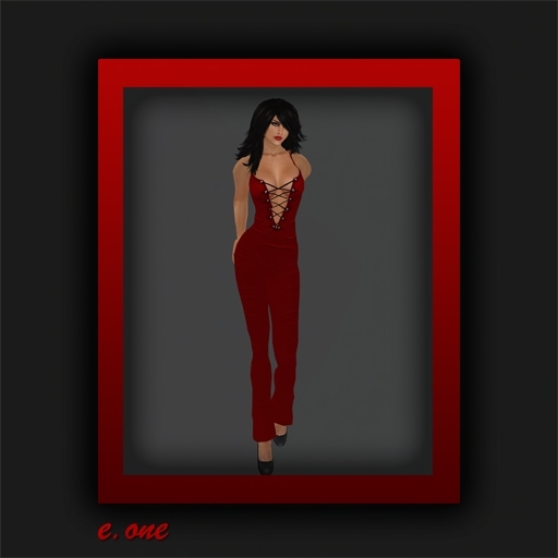 e.one Lace Up Jumpsuit Red