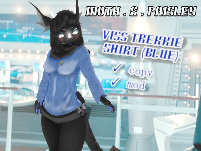 moth . & . paisley - VISS Trekkie Shirt (blue)