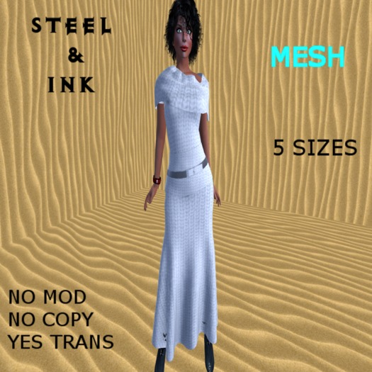 Milk Off Shoulder Knitted Long Dress