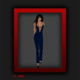 e.one Lace Up Jumpsuit Blue
