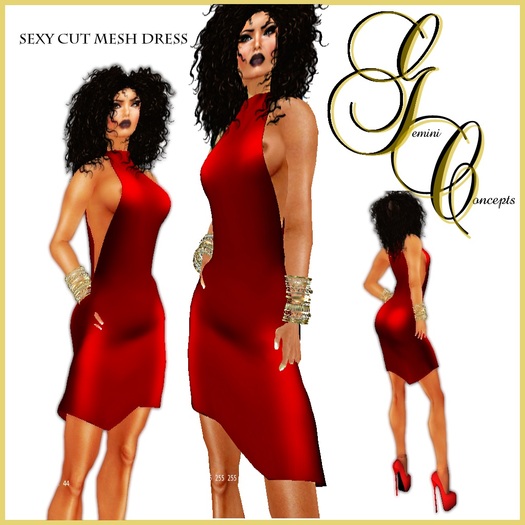 (CC) Mesh Sexy Cut MM Dress Boxed