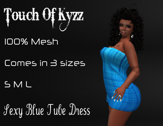 Sexy Blue Tube Dress