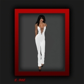e.one Lace Up Jumpsuit White