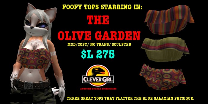 :::CLVRGRL:: Olive Garden Foofy Tops Boxed