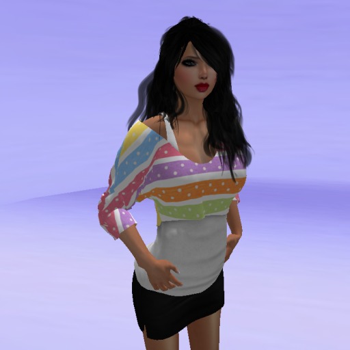 Stripe Milti Color Dot Crop Top