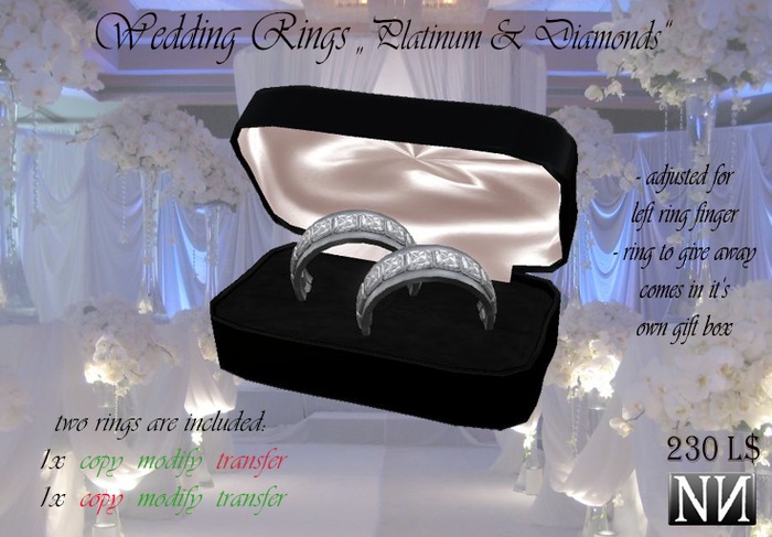 Wedding Rings: Platinum & Diamonds