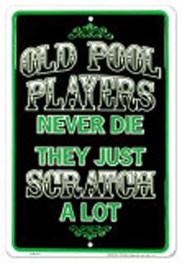 Schild - Old Pool Player