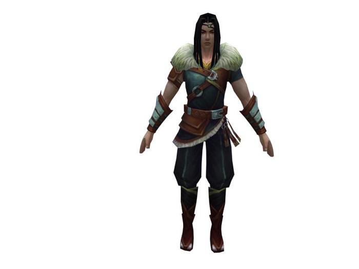 Heroic Fantasy man 1 6 prims