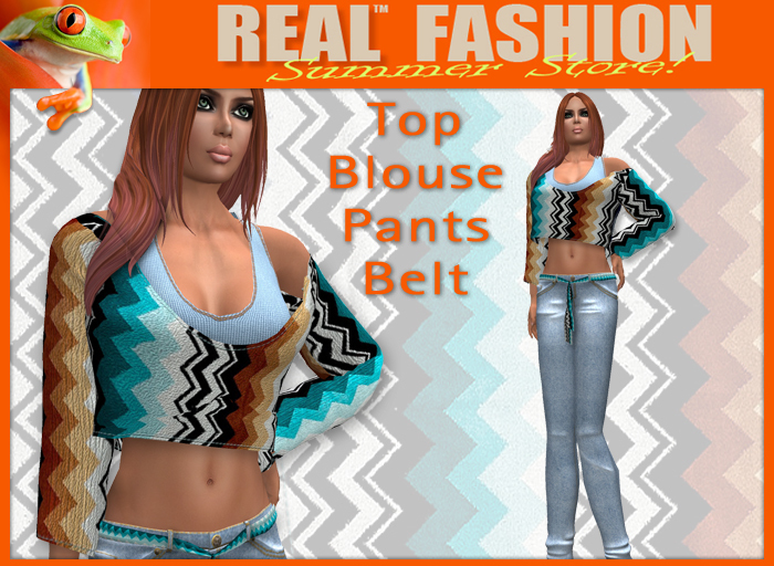 "REAL FASHION" "Groovy" sky chevron set - Mesh rigged