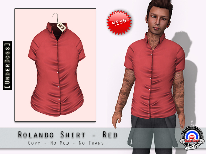 [UnderDogs] - Rolando Shirt - Red - Mesh