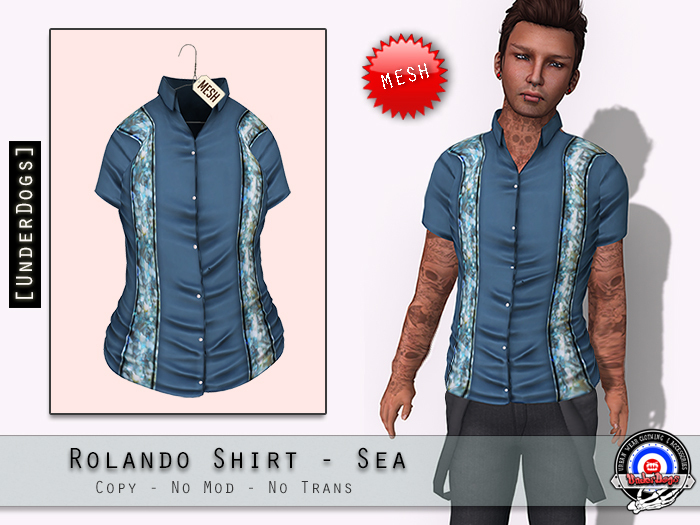 [UnderDogs] - Rolando Shirt - Sea - Mesh 