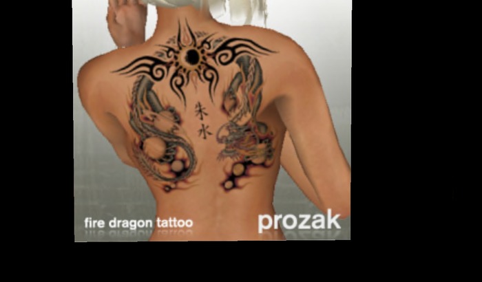 PROZAK - Fire dragon tattoo