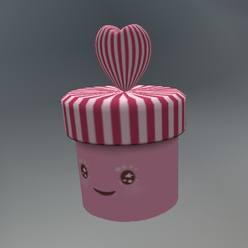 Cute Pink Round Heart Giftbox box