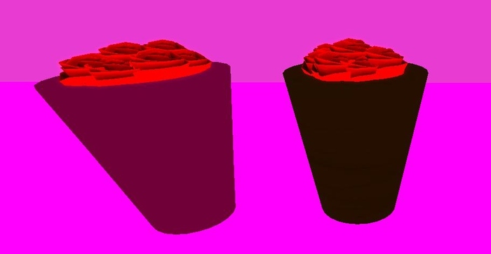 Brown Vase/Red Roses