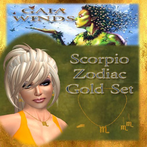 ~GAIA WINDS~ Scorpio Gold 4pc Jewelry Set