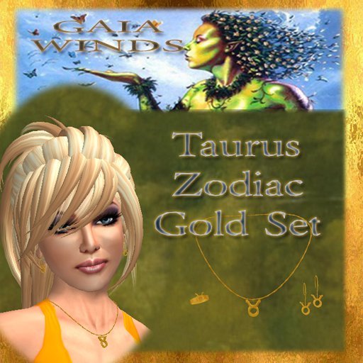 ~GAIA WINDS~ Taurus Gold 4pc Jewelry Set