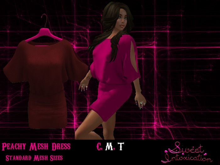 ::Sweet Intoxication:: Peachy Mesh Dress - Maroon