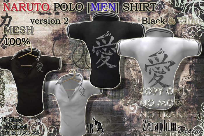 *.[ZR] TIGER bicolor [BLACK & WHITE] Colors pack MEN SHIRT MESH