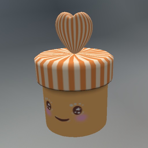 Cute Orange Round Heart Giftbox box