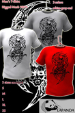 .;{LaPANDA];. DEMON [3 COLORS PACK] Men T-Shirt MESH