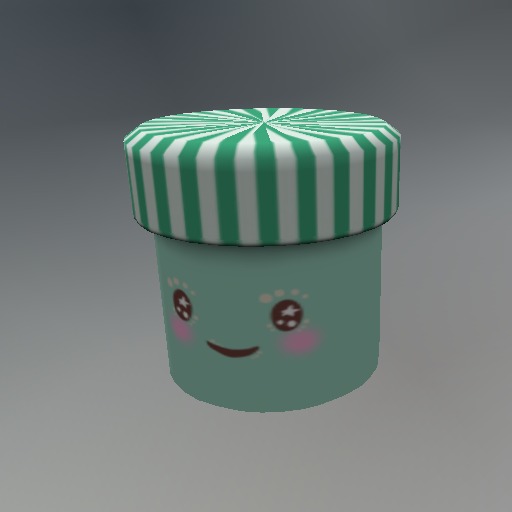 Cute Aqua Round Giftbox box