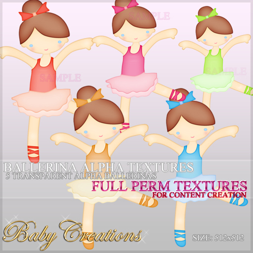 BC - ALPHAS PACK Full Perm - Cute Bear - Transparent Textures