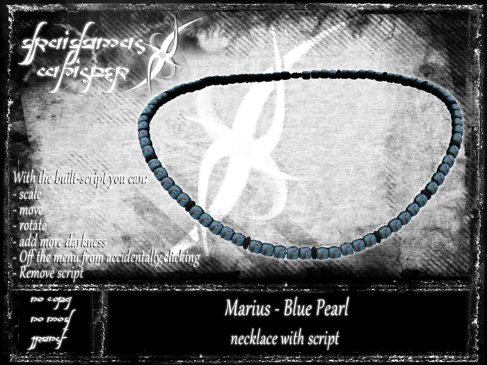 Druidamus Whisper - Marius Black Wood - necklace