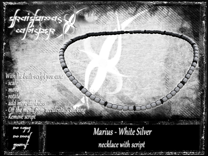 Druidamus Whisper - Marius Black Wood - necklace