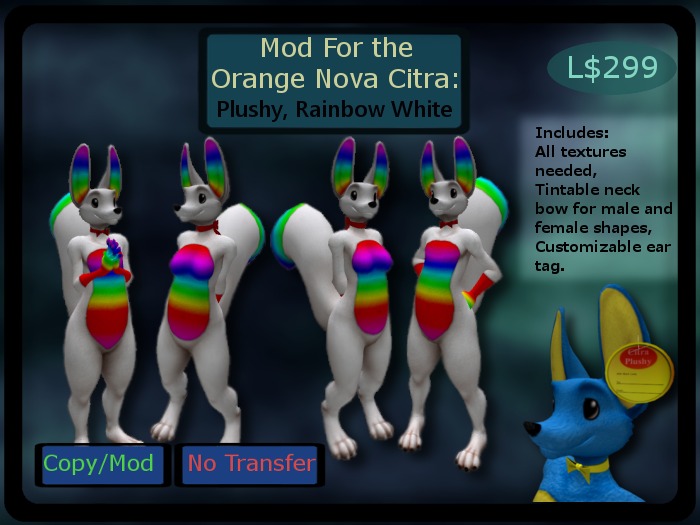 Citra Mod, Rainbow White Plush