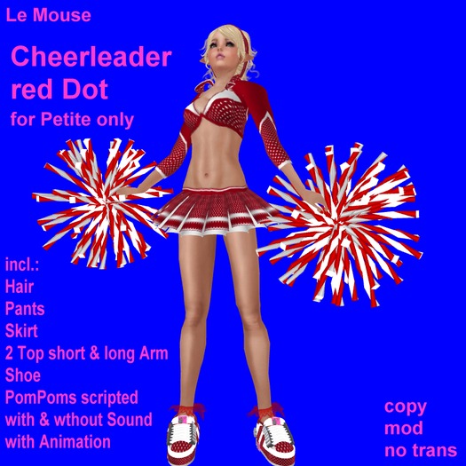 Cheerleader red Dot for Petite