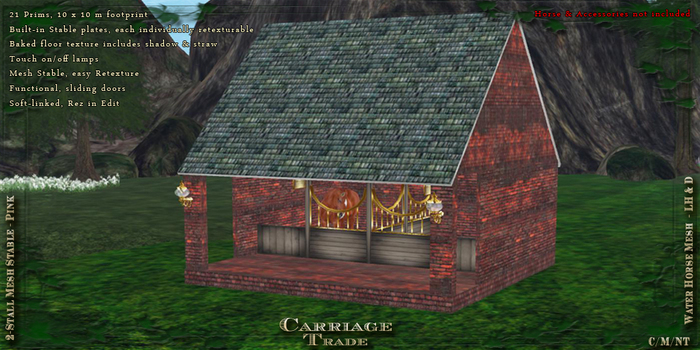 @CT@ 2-Stall Mesh Stable (BOXED) Pink