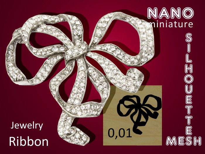 Mesh Silhouettes * Nano miniature - Diamond Ribbon