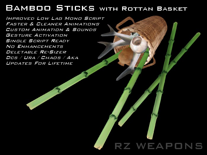 ::RZW:: Bamboo Sticks with Rottan Basket :: v.2.0