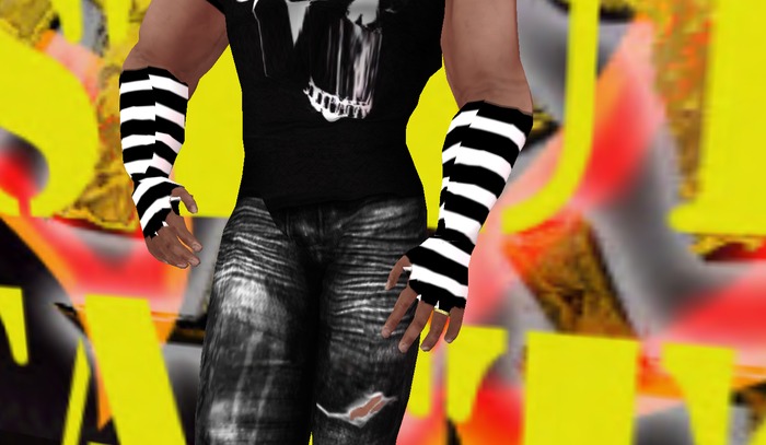 --DL-- gloves black and white