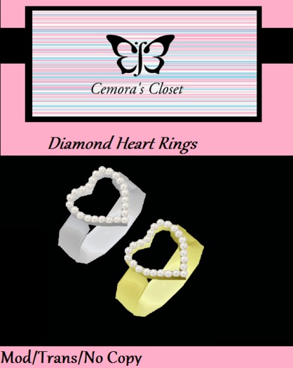 *Cemora's Closet* Diamond Heart Ring