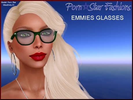 Second Life Marketplace - Porn*Star Fashions Emmies GREEN Horn Rimmed