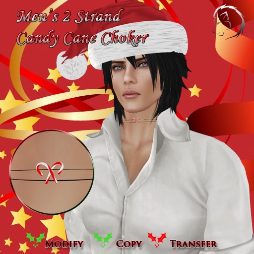 Men's 2 Strand Candy Cane Choker