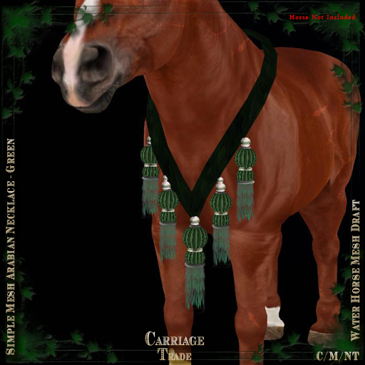 @CT@ Simple Arabian Breast Collar WHMD BOXED Green
