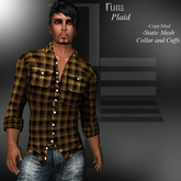 DE Designs - Rune - Plaid Shirt - Black and Tan