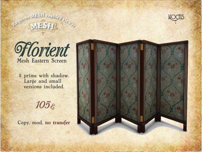 [noctis] MESH eastern folding screen BOXED